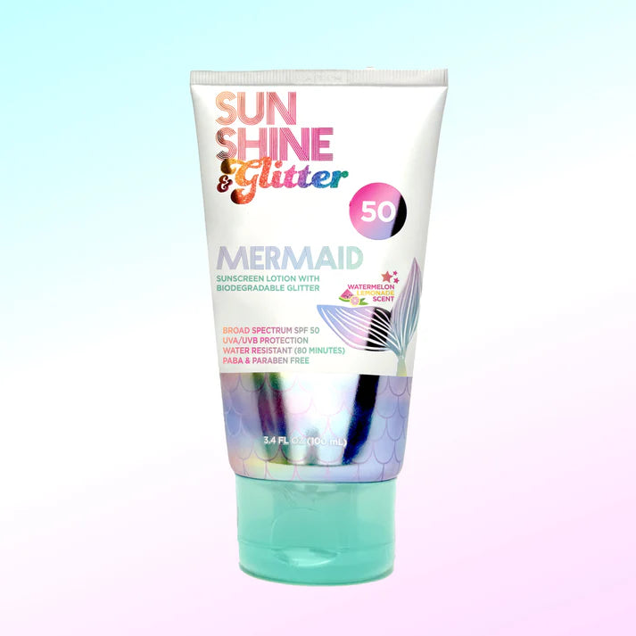 Sunshine & Glitter Mermaid SPF 50 Biodegradable Glitter Sunscreen