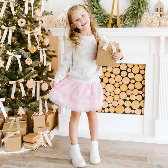Sweet Wink Blush Bows Tutu Skirt