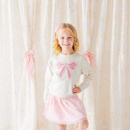 Sweet Wink Blush Bows Tutu Skirt
