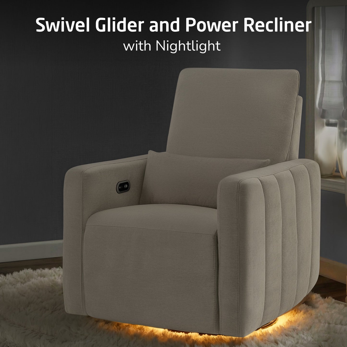 Maxi-Cosi Nursery Dorian Swivel Glider & Power Recliner with Nightlight