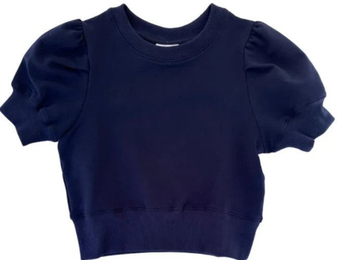 Pleat Riley Sweatshirt Navy