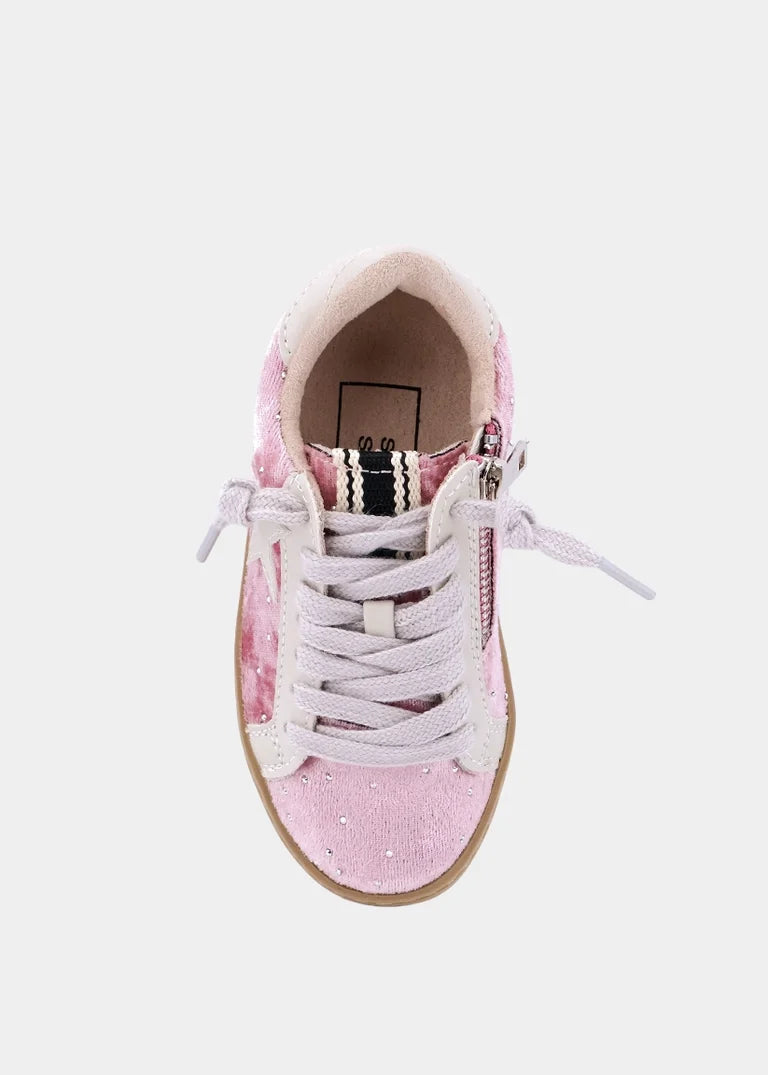 ShuShop Girls Paula Mini Sneaker - Rose Velvet