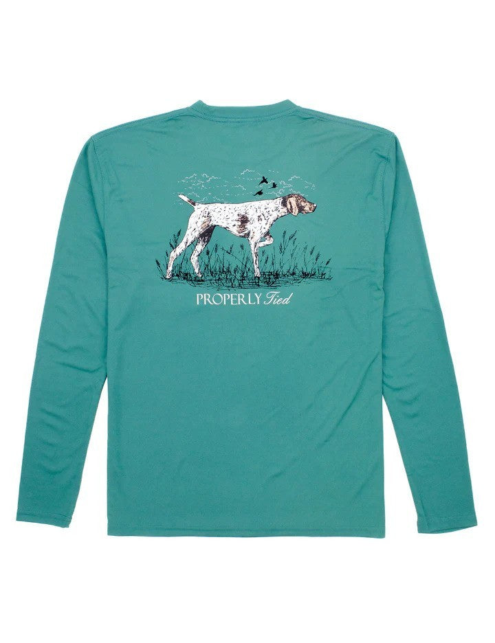 Properly Tied Pointer Performance Long Sleeve T-Shirt