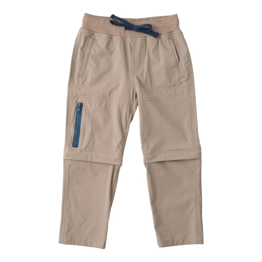 PRODOH Boy's Zip Off Cargo Pant in Island Fossil Khaki