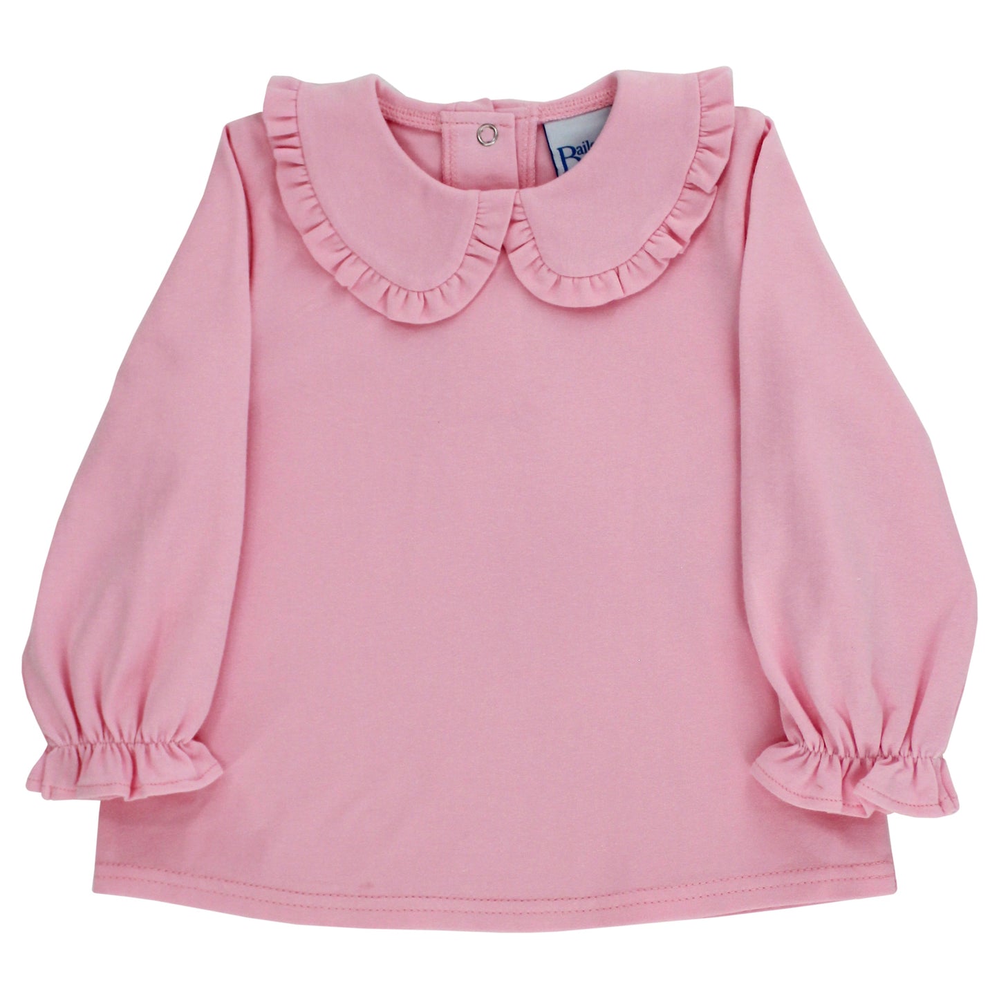 Bailey Boys Girls Pink Peter Pan Shirt & Pink Stripe Bloomer Set