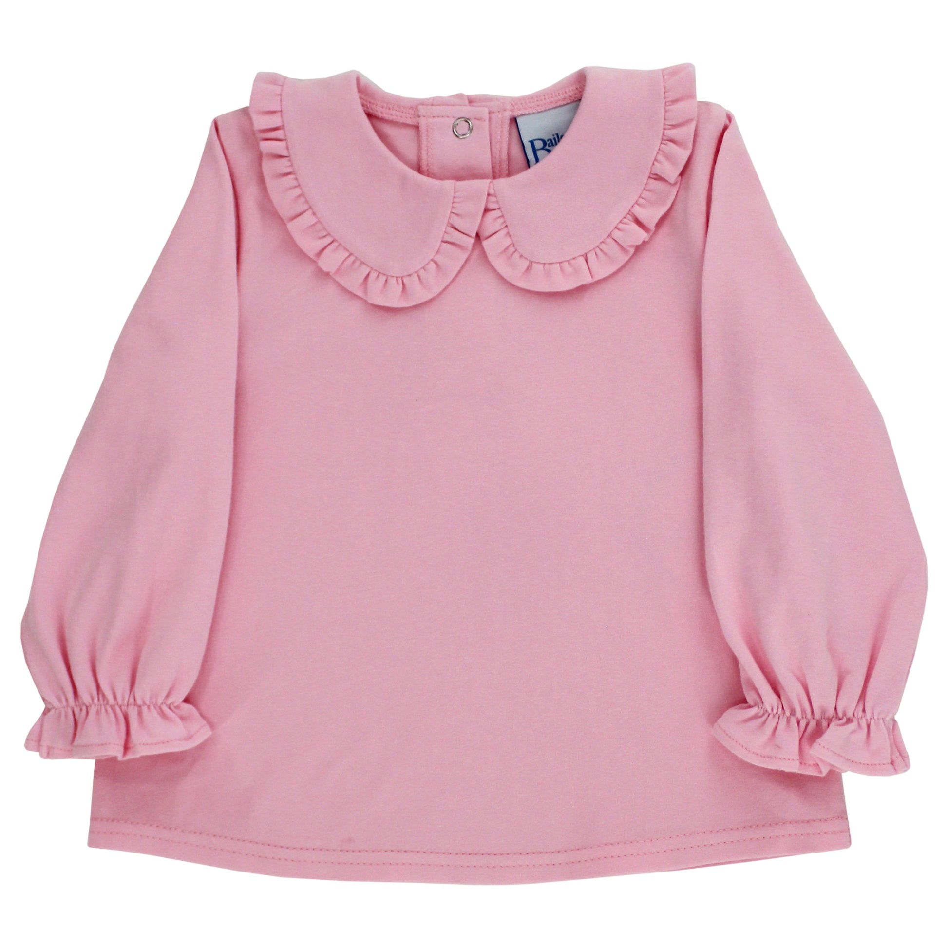 Bailey Boys Girls Pink Peter Pan Shirt & Pink Stripe Bloomer Set
