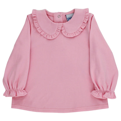Bailey Boys Girls Pink Peter Pan Shirt & Pink Stripe Bloomer Set