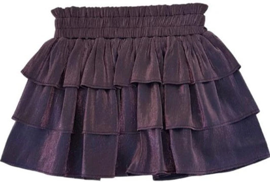 Pleat Luna Skirt Plum Shimmer