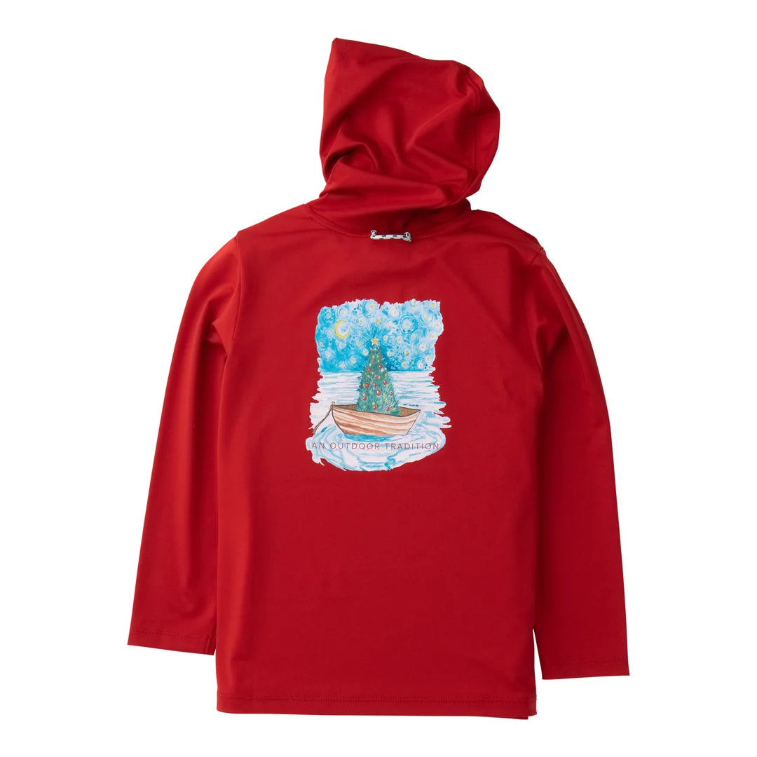 Prodoh Boys Pro Performance Hoodie T-Shirt - Savvy Red