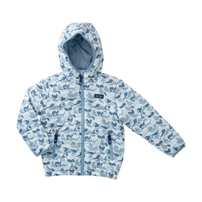Prodoh Boys Hooded Puffer Jacket - Blue Break Point Camo