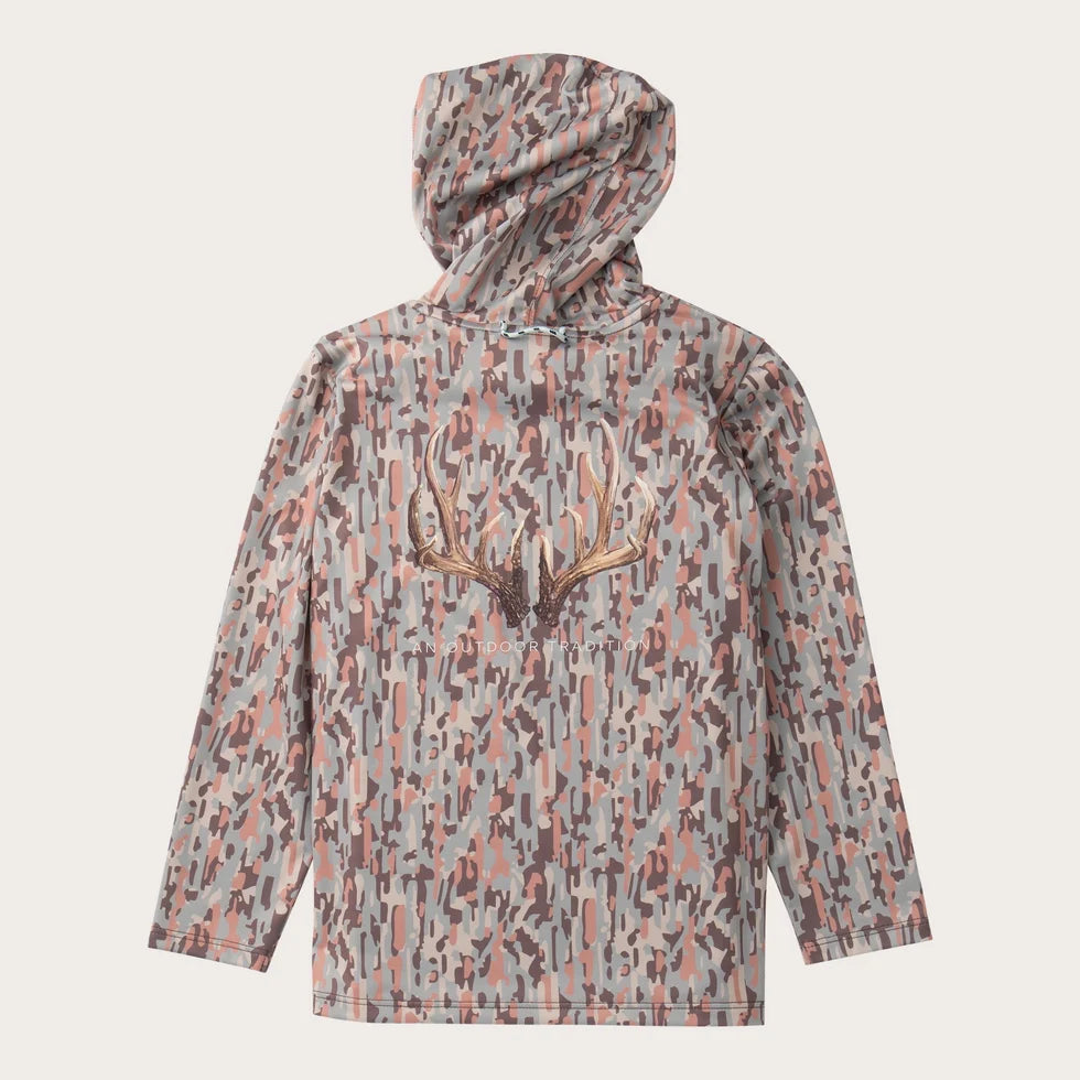 Prodoh Boys Pro Performance Hoodie T-Shirt - Neutral Stay in the Lines Camo