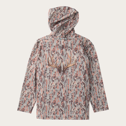 Prodoh Boys Pro Performance Hoodie T-Shirt - Neutral Stay in the Lines Camo