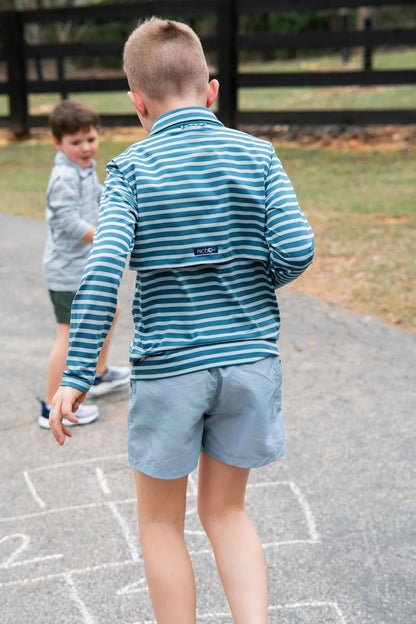 Prodoh Boys Long Sleeve Pro Performance Polo - Tapestry Stripe