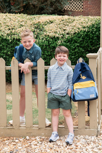 Prodoh Boys Long Sleeve Too Cool for School Polo - Arona Stripe