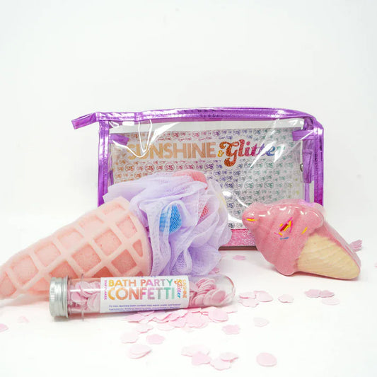 Sunshine & Glitter Sunshine & Glitter Purple Ice Cream Party Bath Set
