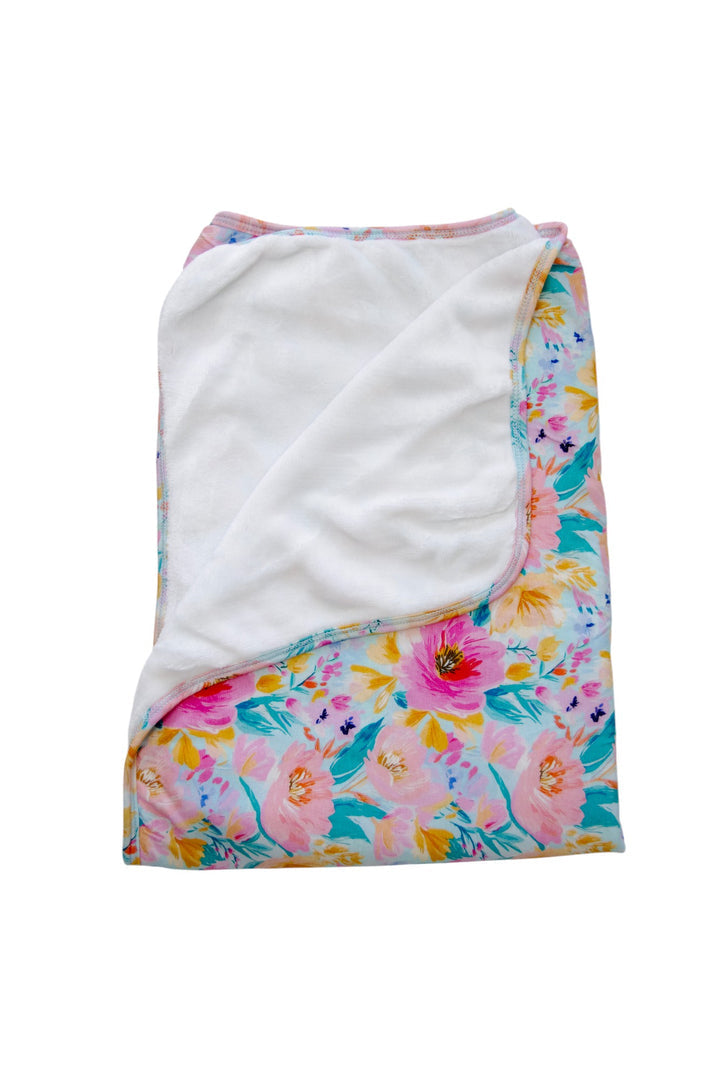 Rockin Royalty Girls Sunlit Poppy Swaddle Blanket