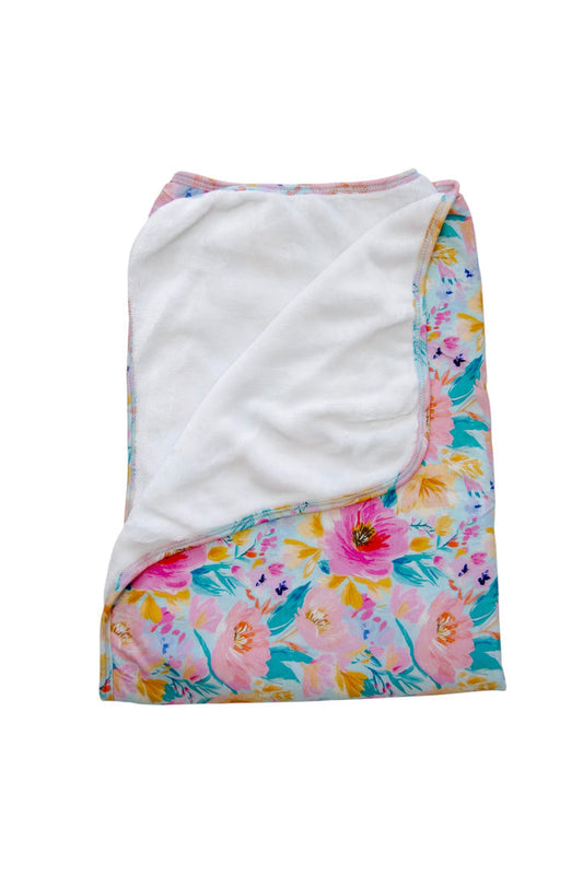 Rockin Royalty Girls Sunlit Poppy Swaddle Blanket