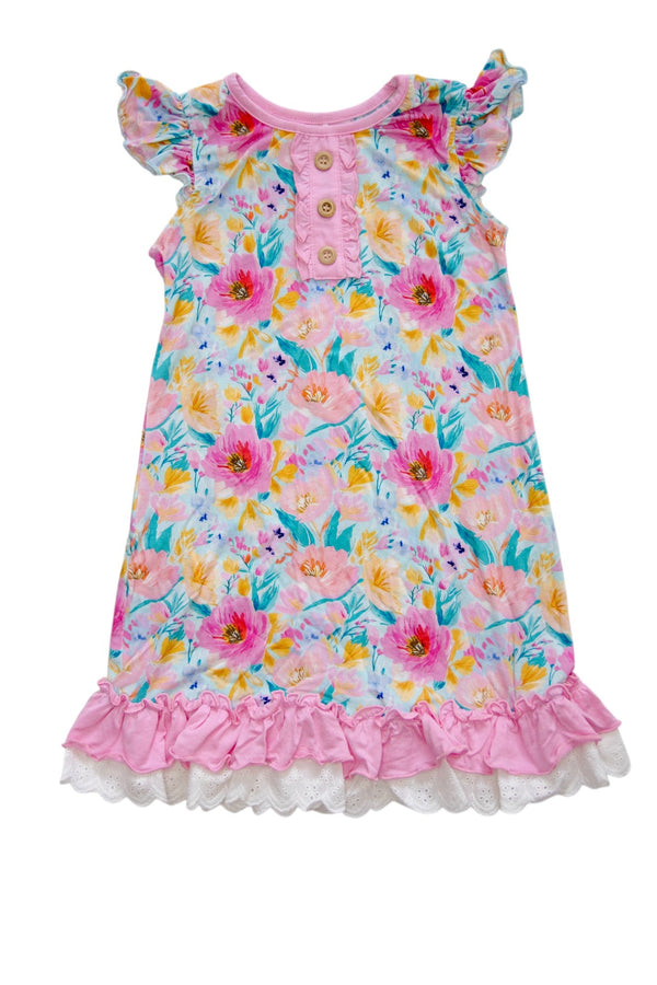 Rockin Royalty Girls Sunlit Poppy Nightgown