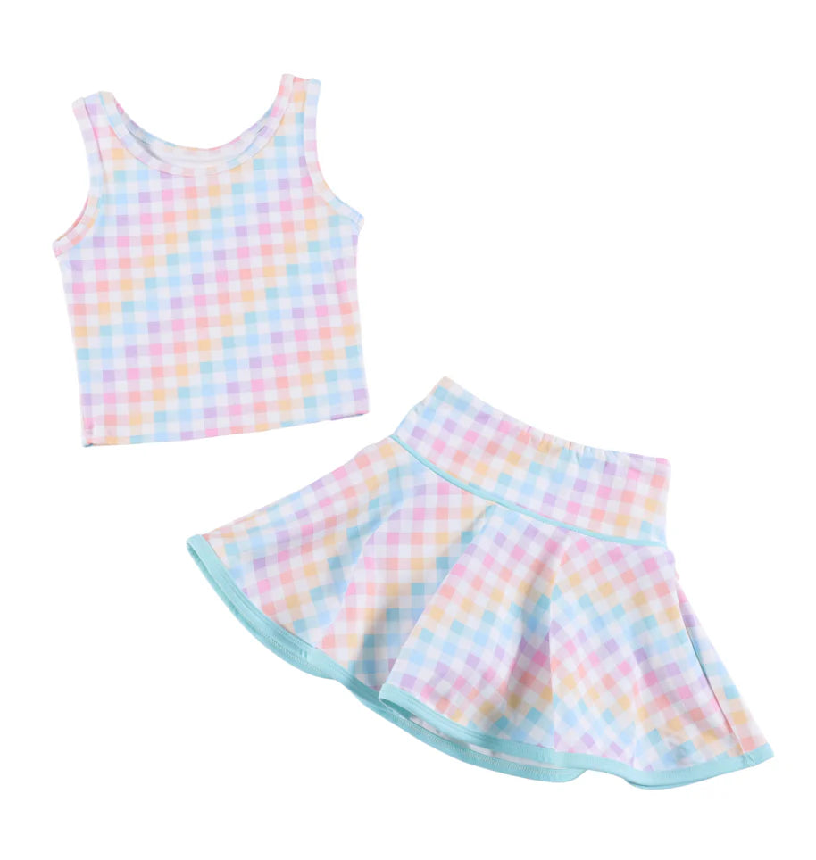 Poppyland Rainbow Gingham Katherine Set