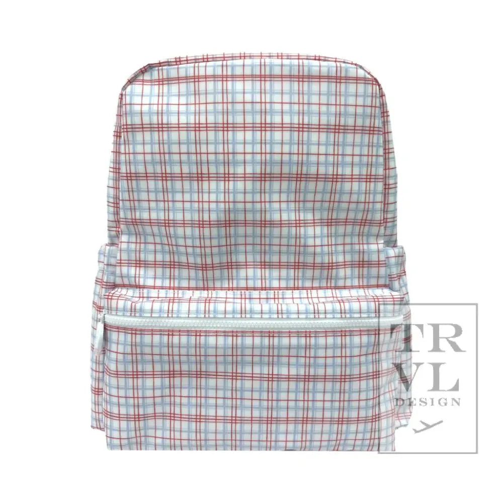 TRVL Design Backpacker - Backpack Classic Plaid Red babysupermarket