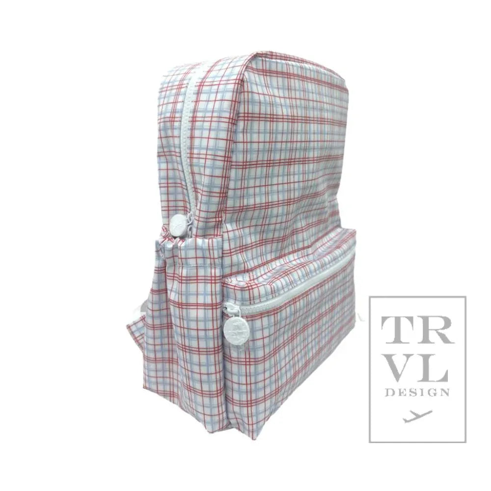 TRVL Design Backpacker - Backpack Classic Plaid Red babysupermarket