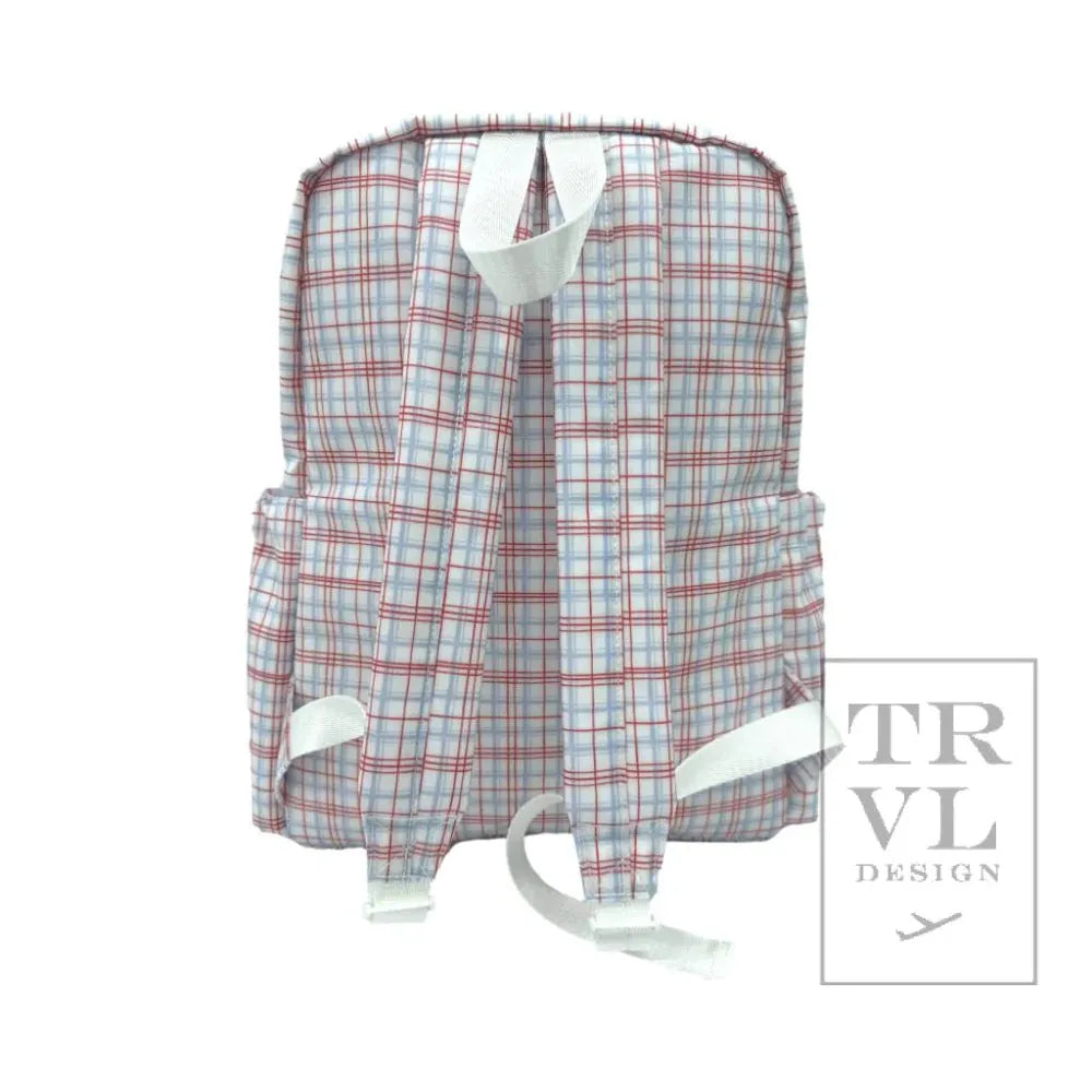 TRVL Design Backpacker - Backpack Classic Plaid Red babysupermarket