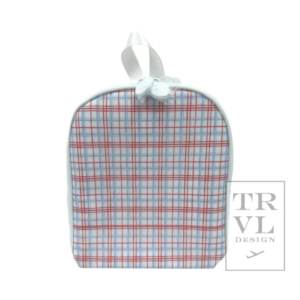 TRVL Design Bring It Lunch Bag - Classic Red Plaid babysupermarket