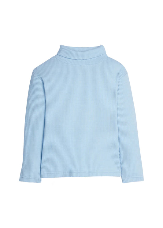 Bisby Girl's Ribbed Turtleneck - Ice Blue