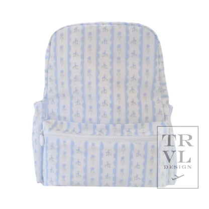 TRVL Design Backpacker - Backpack Ribbon Floral Blue