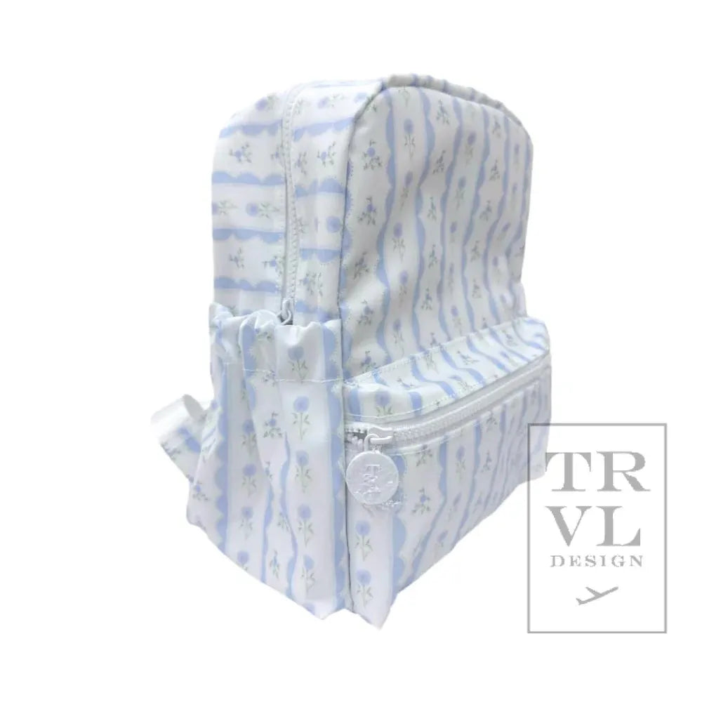 TRVL Design Mini Backer - Ribbon Floral Blue Mini Backpack