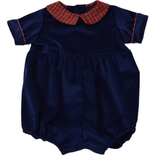 Funtasia Too Navy Velvet with Plaid Bubble