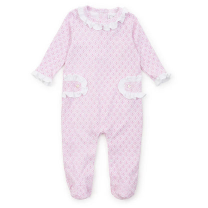 Lila and Hayes Scalloped in Pink Lucy Romper