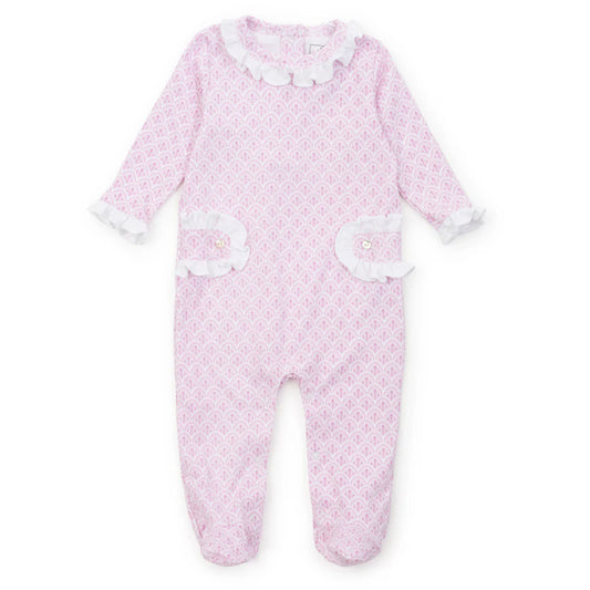 Lila and Hayes Scalloped in Pink Lucy Romper