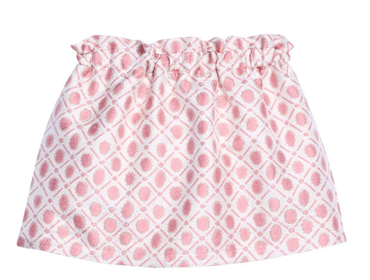 Bisby Girl's Portofino Skirt - Peach Jacquard