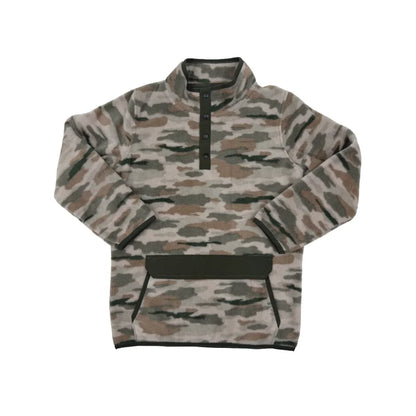 BlueQuail Clothing Co Boys Sherpa Pullover - Classic Camo
