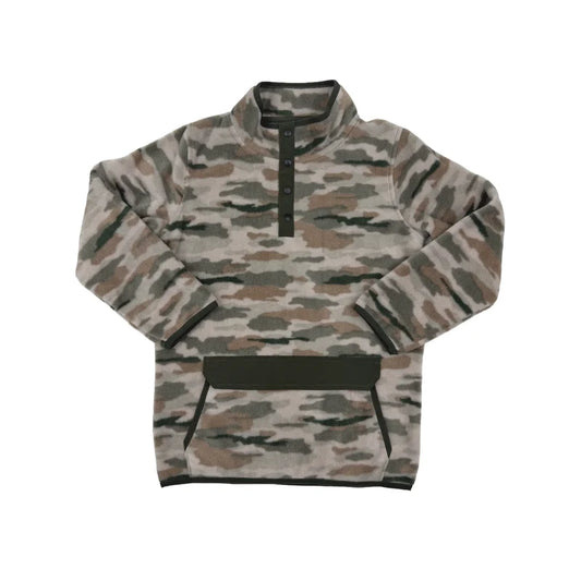 BlueQuail Clothing Co Boys Sherpa Pullover - Classic Camo