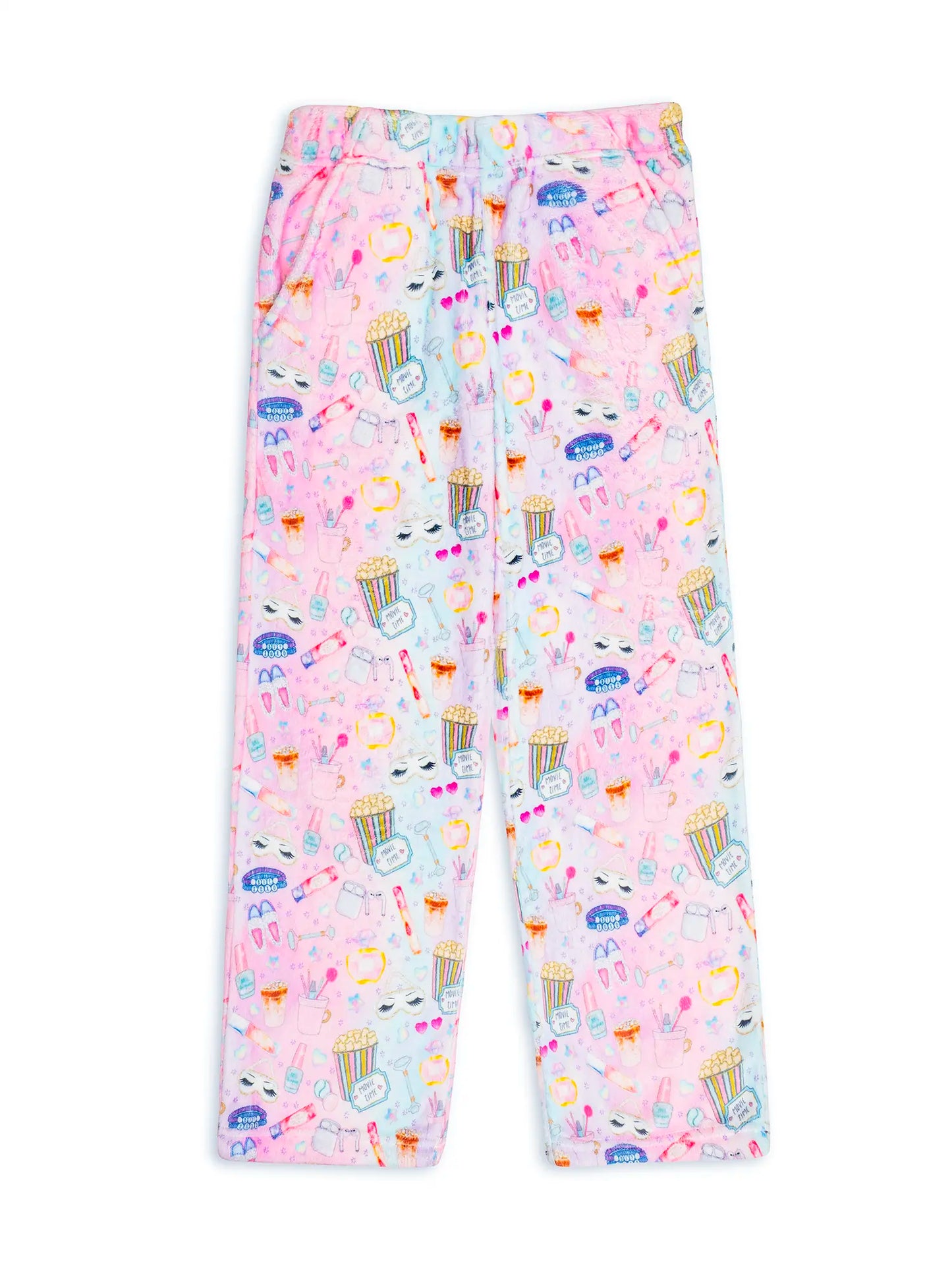 Preppy Goose Girls Two Piece Plush Sleepover Loungewear Pant - Sleepover