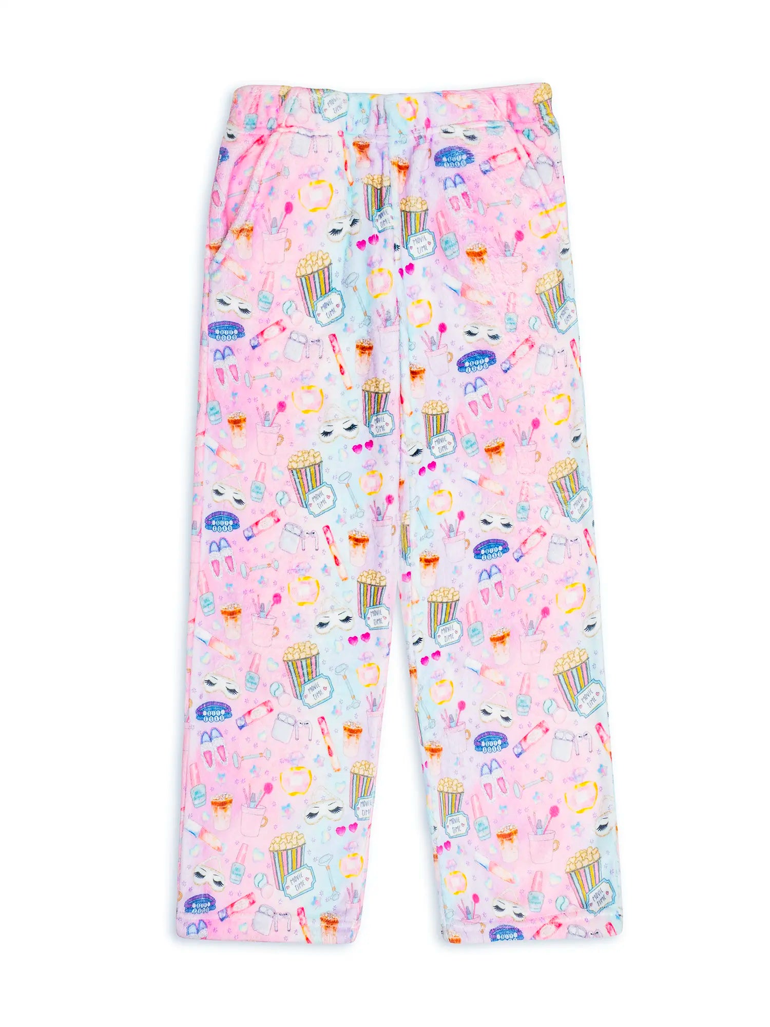 Preppy Goose Girls Two Piece Plush Sleepover Loungewear Pant - Sleepover