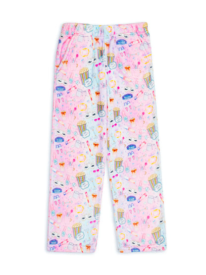 Preppy Goose Girls Two Piece Plush Sleepover Loungewear Pant - Sleepover