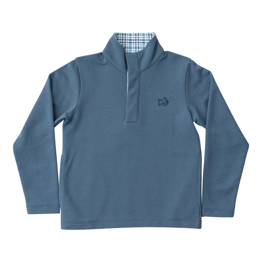 PRODOH Sporty Snap Pullover in Bluefin Blue