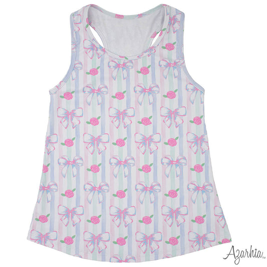 Azarhia Watercolor Bows Racer Back Tank