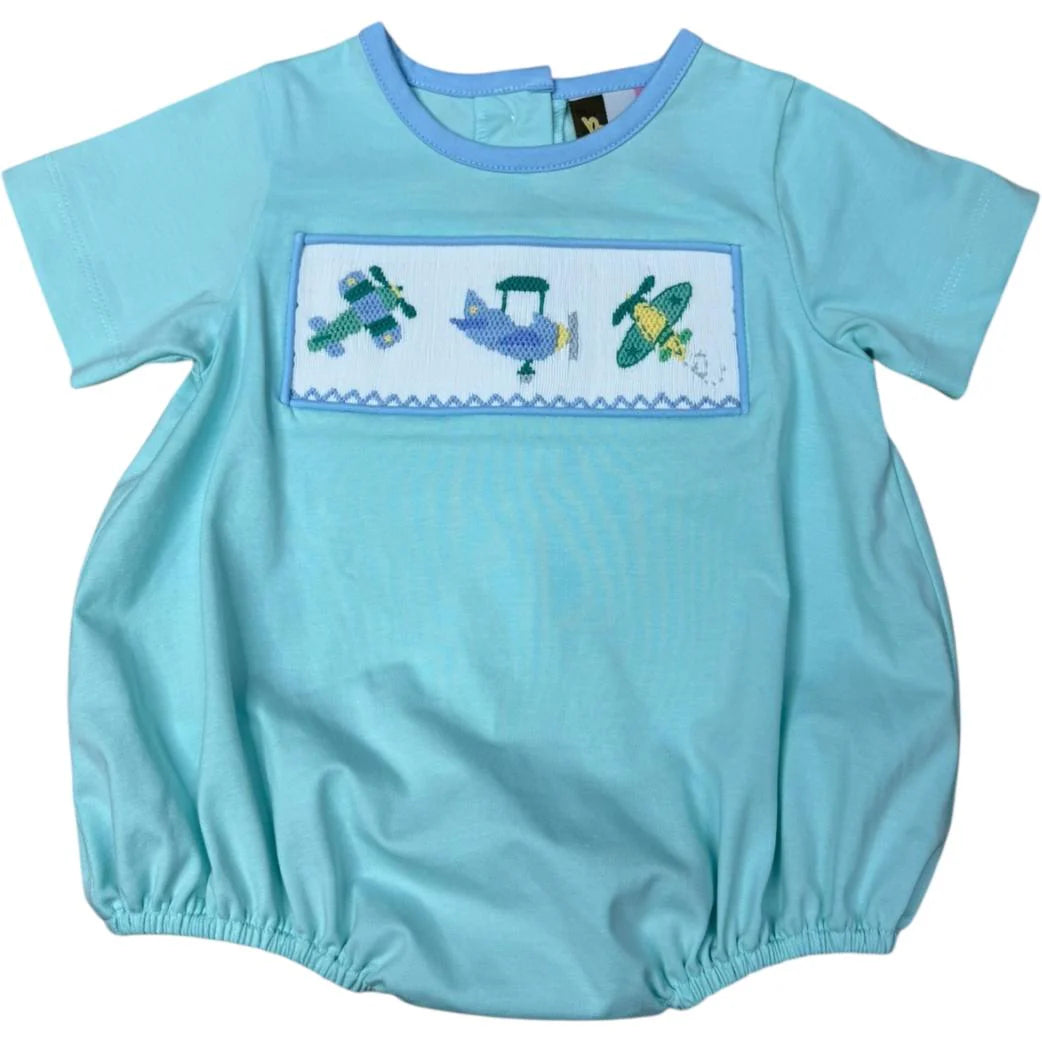 Banana Split Airplane Smocked Bubble