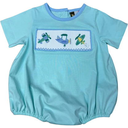 Banana Split Airplane Smocked Bubble