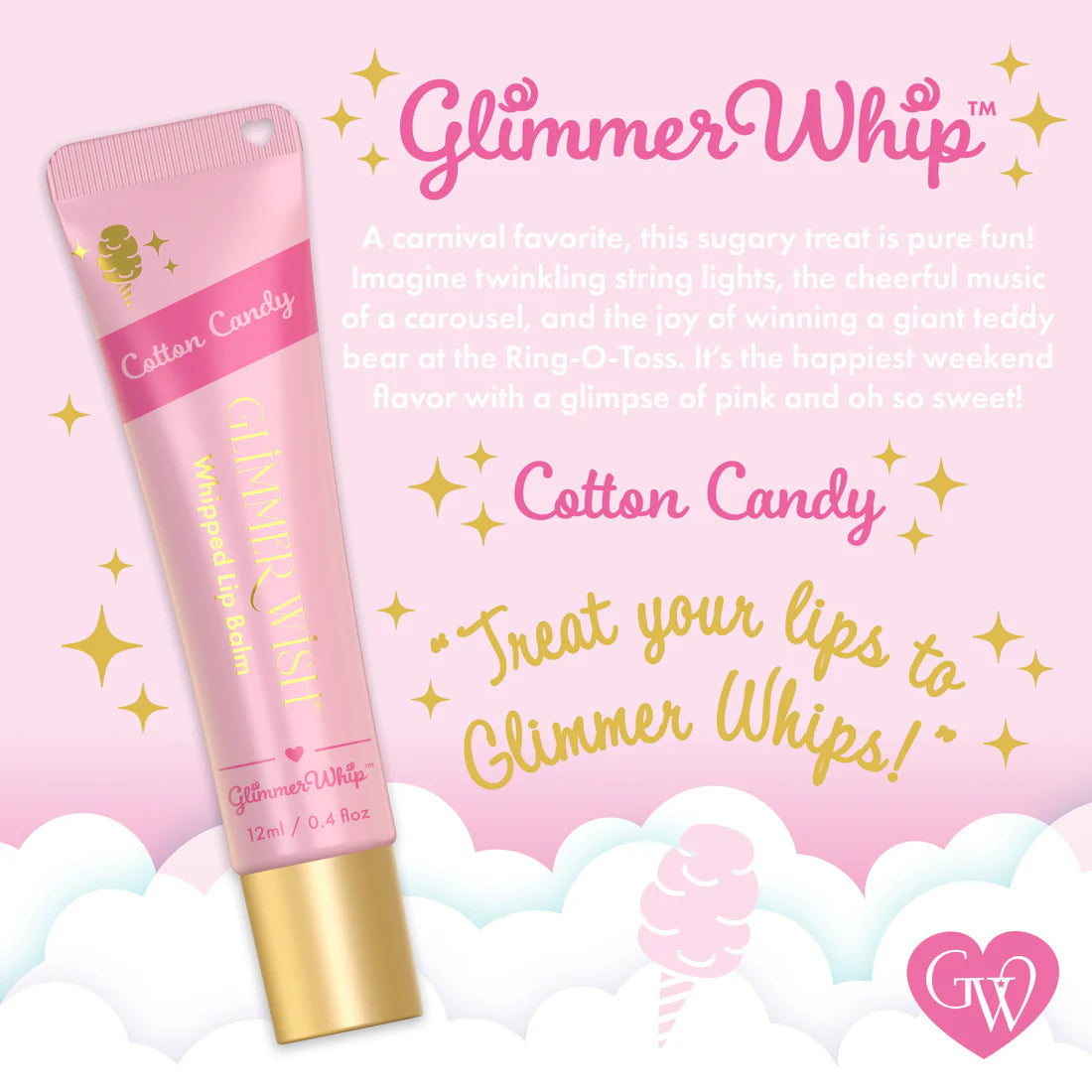 Glimmer WishGlimmer Wish Whipped Lip Balm - Cotton CandyBabysupermarket