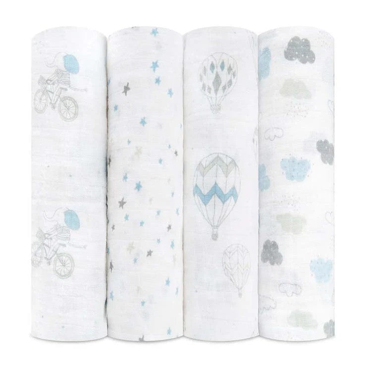 Aden + AnaisAden + Anais Classic Muslin Swaddles 4PK Night SkyBabysupermarket