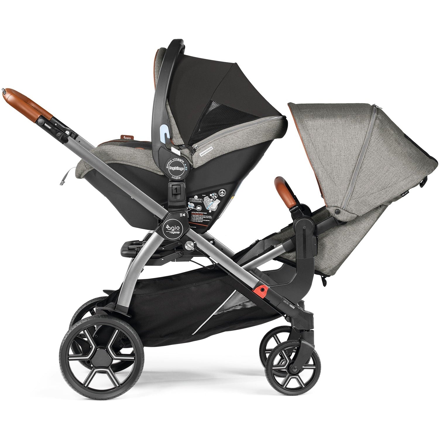 Agio by Peg Perego More Gear Agio Grey Agio by Peg Perego Z4 Full-Feature Reversible Stroller