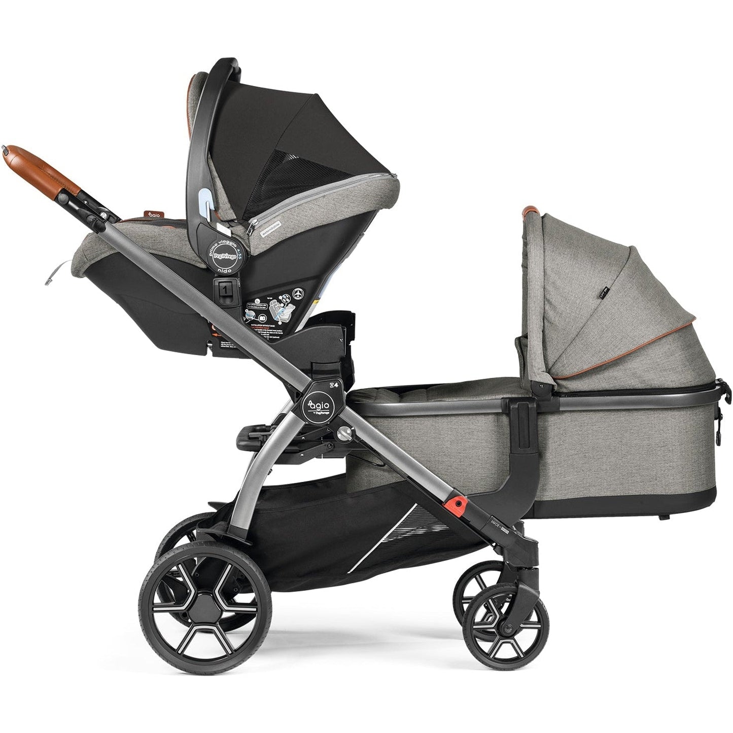 Agio by Peg Perego More Gear Agio Grey Agio by Peg Perego Z4 Full-Feature Reversible Stroller