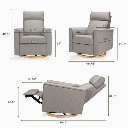 Namesake Willa Plus Power Glider Recliner + Power Headrest