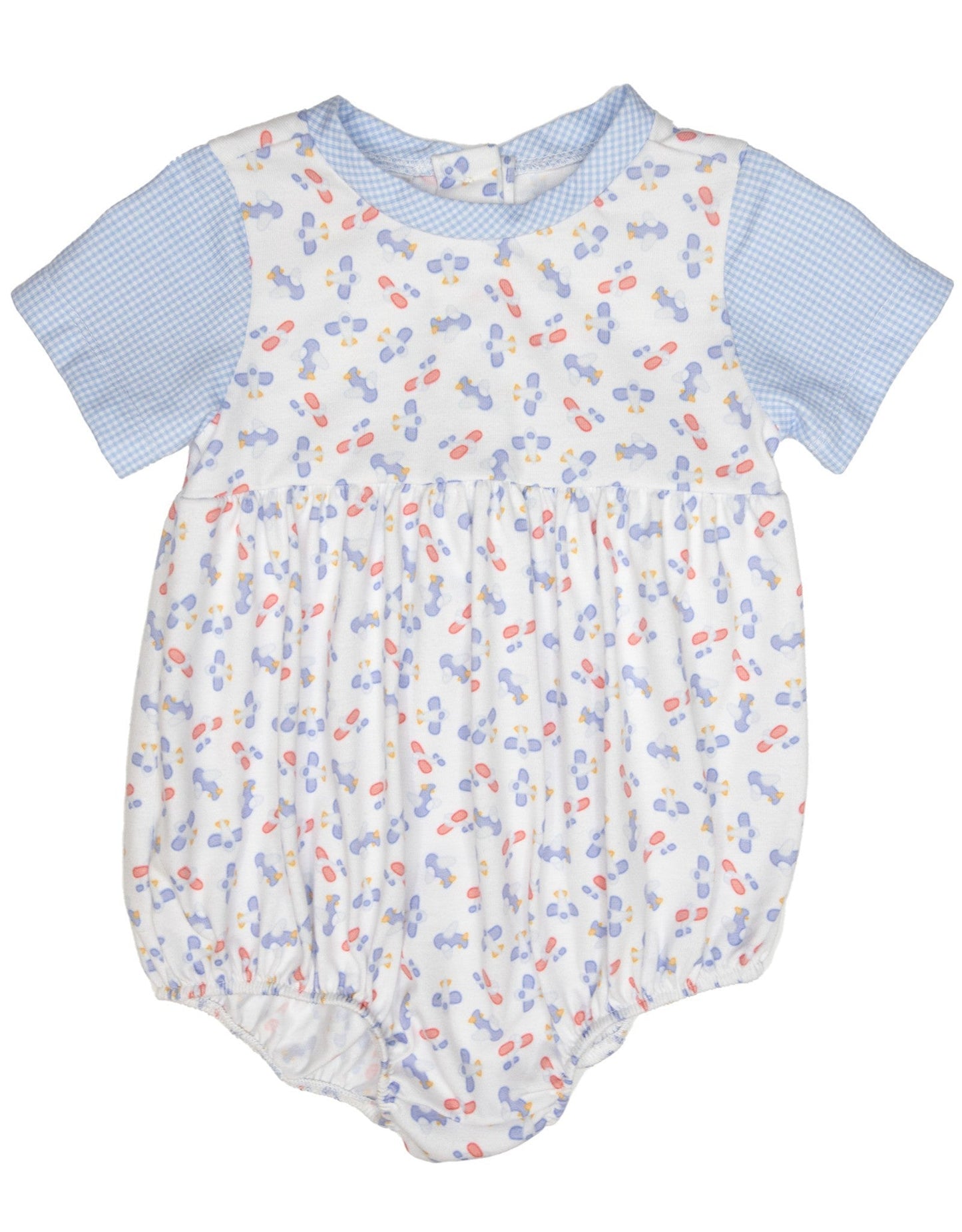 Alex & Nicole Blue Airplane Bubble Romper