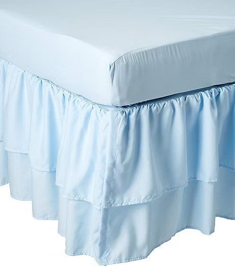 American Baby Company Dust Ruffles Blue American Baby Double Ruffle Crib Skirt